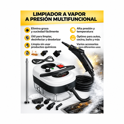 Limpiador VaporMax™ 2500W | Potencia de Limpieza en tus Manos