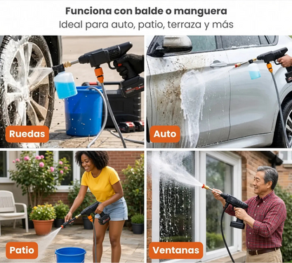 Combo Fuerza Total™– Hidrolavadora Inalámbrica + Kit raches 40pcs regalo