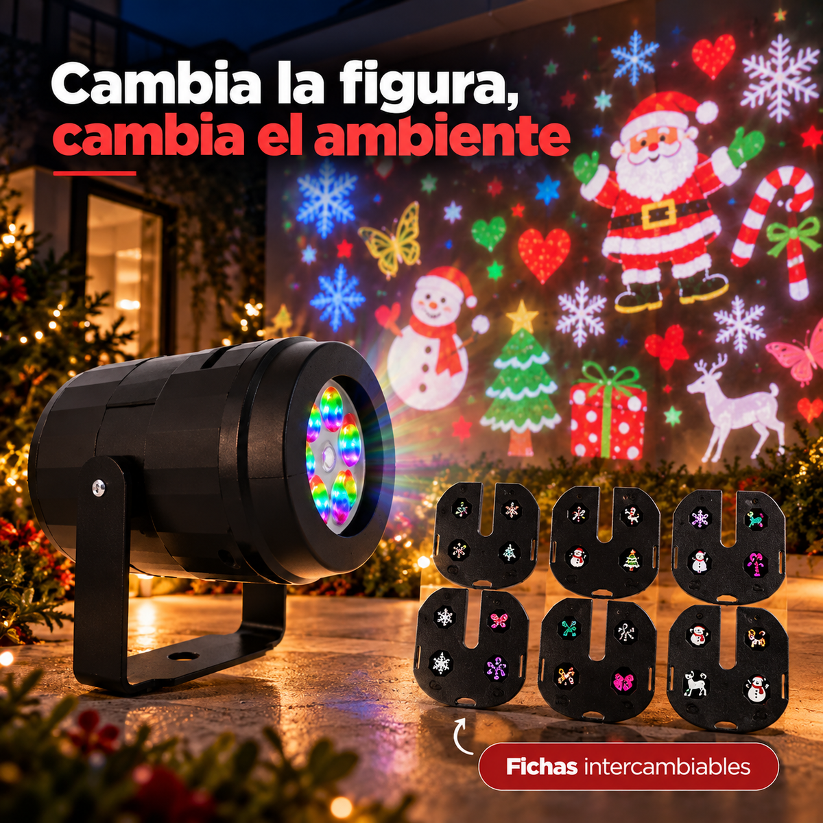 Proyector Navideño LED de Figuras – NavidLed™